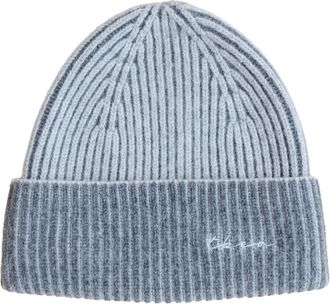 TBCo Cashmere & Merino Ribbed Two-Tone Beanie in Charcoal Two-Tone at Nordstrom