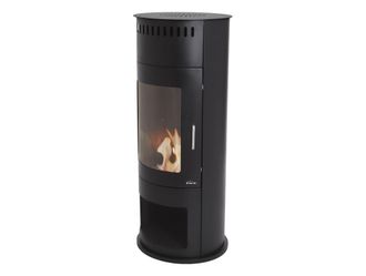 Purline Purline - Estufa De Etanol En Acero Con Puerta De Cristal Templado Negro
