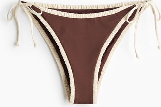 H&M Cheeky Tie-Tanga-Bikinihose - Brown