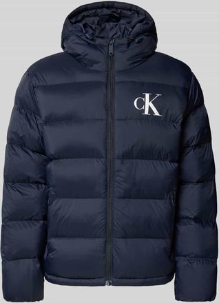 Calvin Klein Jeans Regular Fit Steppjacke mit Logo-Print Modell Monogram in Marine, Größe XXL