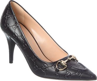 Gucci Horsebit Gg Leather Pump