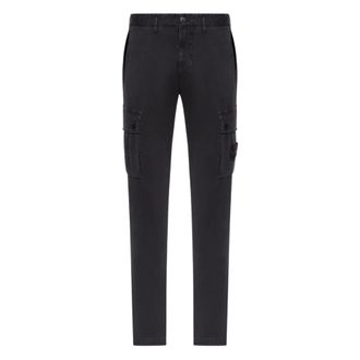 Stone Island Pantalones Cargo de Corte Entallado - Trousers - Hombre - Negro - W32