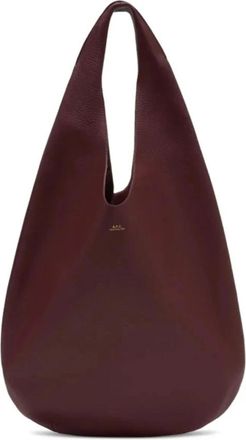 A.P.C. Le Neige Bag - Dames - Schoudertassen - Rood - ONE Size - Leer - Tassen