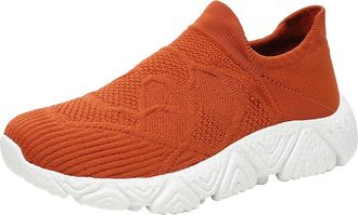 Generic SRTUMEY Men Women Running Shoes Fashion Spring and Summer Men Sports Shoes Flat Bottom Lightweight Mesh Breathable Slip On Comfortable Solid Color Men