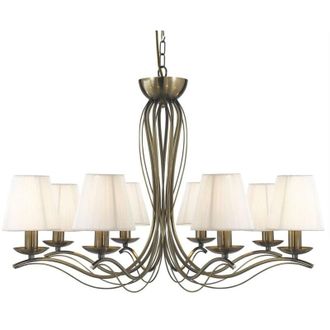 Searchlight Searchlight - Lampadario Industrial-Nordico Andretti Acciaio Ottone 8 Luci E14