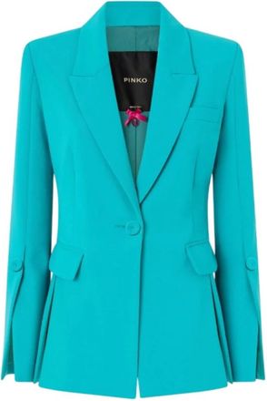 Pinko Carciofo Jacket - Dames - Blazers - Blauw - L - Leer - Jassen
