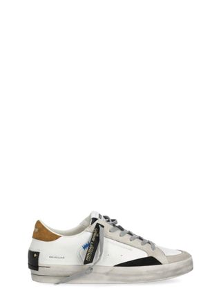 Crime London White Sk8 Deluxe Lettering Sneakers