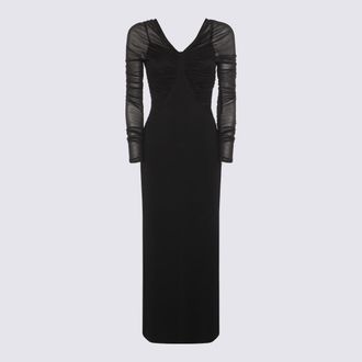 Max Mara Black Viscose Maxi Dress