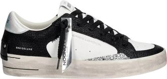 Crime London SK8 Deluxe - Dames - Sneakers - Zwart - 41 EU - Leer - Schoenen