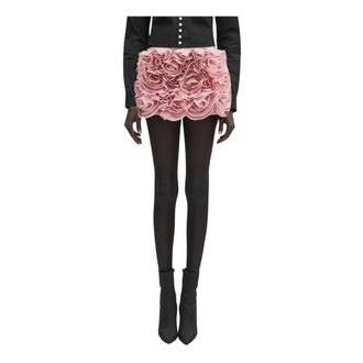 AMBUSH Falda con Apliques de Rosa y Volantes - Skirts - Mujer - Rosa - L