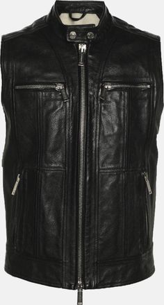 Dsquared2 Black Leather Vest
