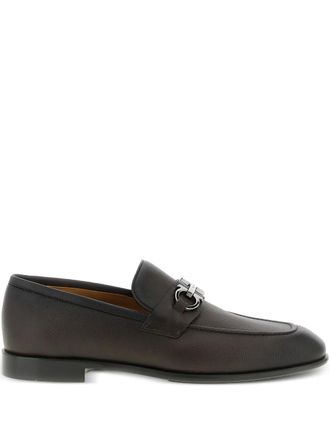 Ferragamo Gancini leather loafers - Brown