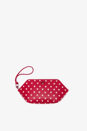Ganni Red Bou Make Up Pouch with Dots