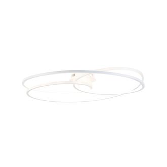 QAZQA Qazqa Dise&ntilde;o Plaf&oacute;n Blanco 78 Cm Con Led Regulable En 3 Pasos - Rowin Aluminio /acero /pl&aacute;stico Redonda Incluye Led Max. 1 X 56 Watt