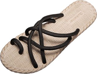 Generic 2026 Mens Slippers Yoga Mat Flip Flops, Comfortable Foam Walking Sandals, Flexible and Lightweight Beach/Holiday//Outdoor Activities (Brown, 5.5)