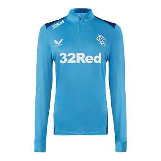 Castore Uniseks Volwassene 2023/2024 Rangers FC Quarter Zip Training Midlayer (Blauw)