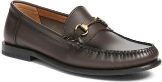 BOSS Tevan Moc Toe Bit Loafer in Dark Brown at Nordstrom, Size 13Us