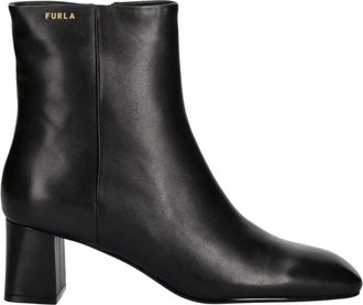 Furla Solid Enkellaarzen - Dames - Schoenen - Zwart - Maat: 37 EU Leer