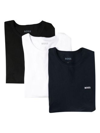 BOSS set of three long-sleeve T-shirts - men - Cotton - M - Black