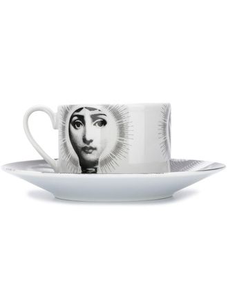 Fornasetti Tazza e piattino - Bianco
