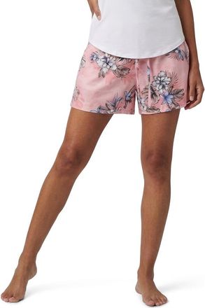 Lords of Harlech Leanne Womens Drawstring Short in Exotic Floral Coral at Nordstrom, Size Xx-Large