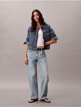 Calvin Klein Jeans Calvin Klein Womens 90s Straight Jeans - Blue - 25W x RL