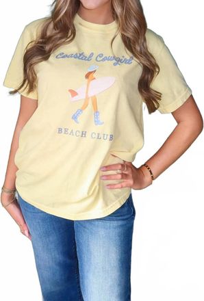 Comfort Colors Coastal Cowgirl Tee In Yellow