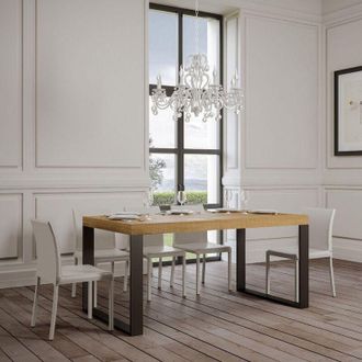 Itamoby Tavolo allungabile a 420 cm TECNO 90X160 Quercia Natura