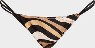 Pucci Striped Low-Rise Bikini Bottoms
