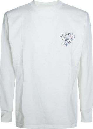 Dr&ocirc;le de Monsieur Long Sleeve Tops - Heren - Longsleeves - Wit - S - Tops