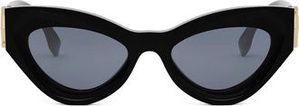 Fendi Ff Diamonds Black Cat Eye Sunglasses