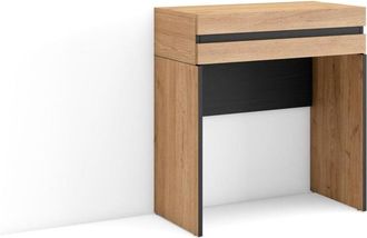 Skraut Home Consolle Ingresso, Mobile ingresso corridoio, 70x75x35 cm, Con cassetto, Con stoccaggio, Stile moderno, Grigio Cemento - Skraut Home