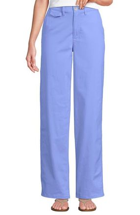 Lands End Chino High Rise Rail Straight Leg Pants in Clear Blue Sky at Nordstrom, Size 16Short