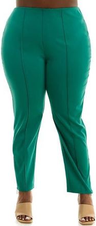 Nina Leonard Millien Zip Ankle Pants in Kelly Gree at Nordstrom Rack, Size 2X