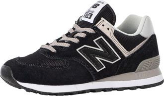 New Balance 574 Suede Trainers, Zwart