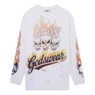 GCDS Gcds, Tops, Heren, Veelkleurig, S, Katoen, Riders Long Sleeve T-shirt