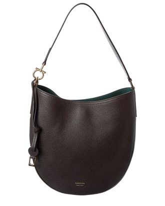 Ferragamo North/South Medium Leather Hobo Bag