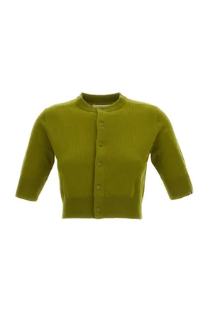 Extreme Cashmere Green Grass N.474 Super Little Cropped Cardigan