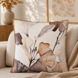 KASANOVA Cuscino divano 45x45 cm fiori tortora