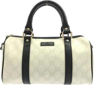Gucci Black White Boston Bag (Pre-Owned)