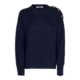 Mauro Grifoni Dames, Truien, Blauw, Maat: 2XS Wol