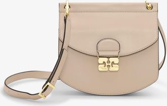 Ganni Light Grey Small Apo-G Bag in Oyster Gray Womens