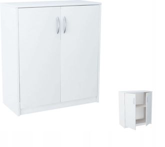 OEM C&oacute;moda 2d Blanca De Dos Puertas Con Estante