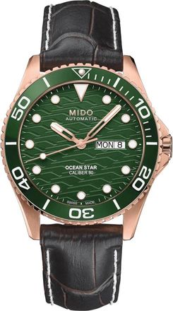 Mido Ocean Star 200C - Dames - Horloges - Groen - ONE Size - Leer - Accessoires