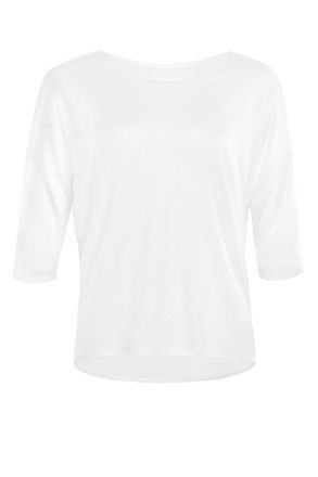 Winshape 3/4-Arm-Shirt WINSHAPE BAMS001, Damen, Gr. XXL, weiss (wei&szlig;), 95% Viskose, 5% Elasthan, U-Boot-Ausschnitt, Shirts 3/4-Arm-Shirt, Seidig weiches Bambus