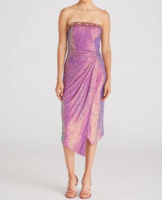 Theia Womens Annika Twist Cocktail Dress In Indescent Primrose