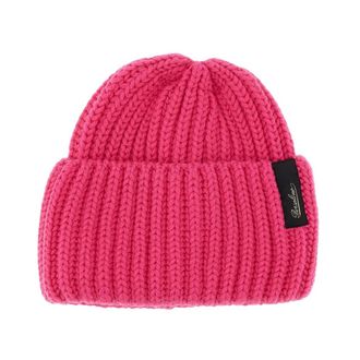 Borsalino Bell Rib Knit Beanie - Dames - Hoeden - Roze - ONE Size - Wol - Accessoires