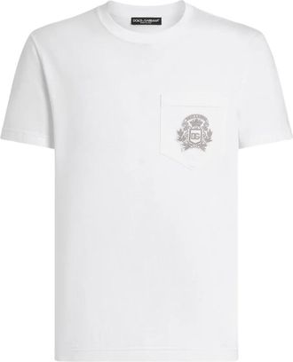 Dolce & Gabbana T-shirt met logopatch - Wit