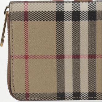 Burberry Womens Check Wallet Polyurethane & Purses