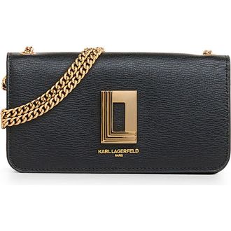 Karl Lagerfeld Kosette Shoulder Bag in Black/gold at Nordstrom